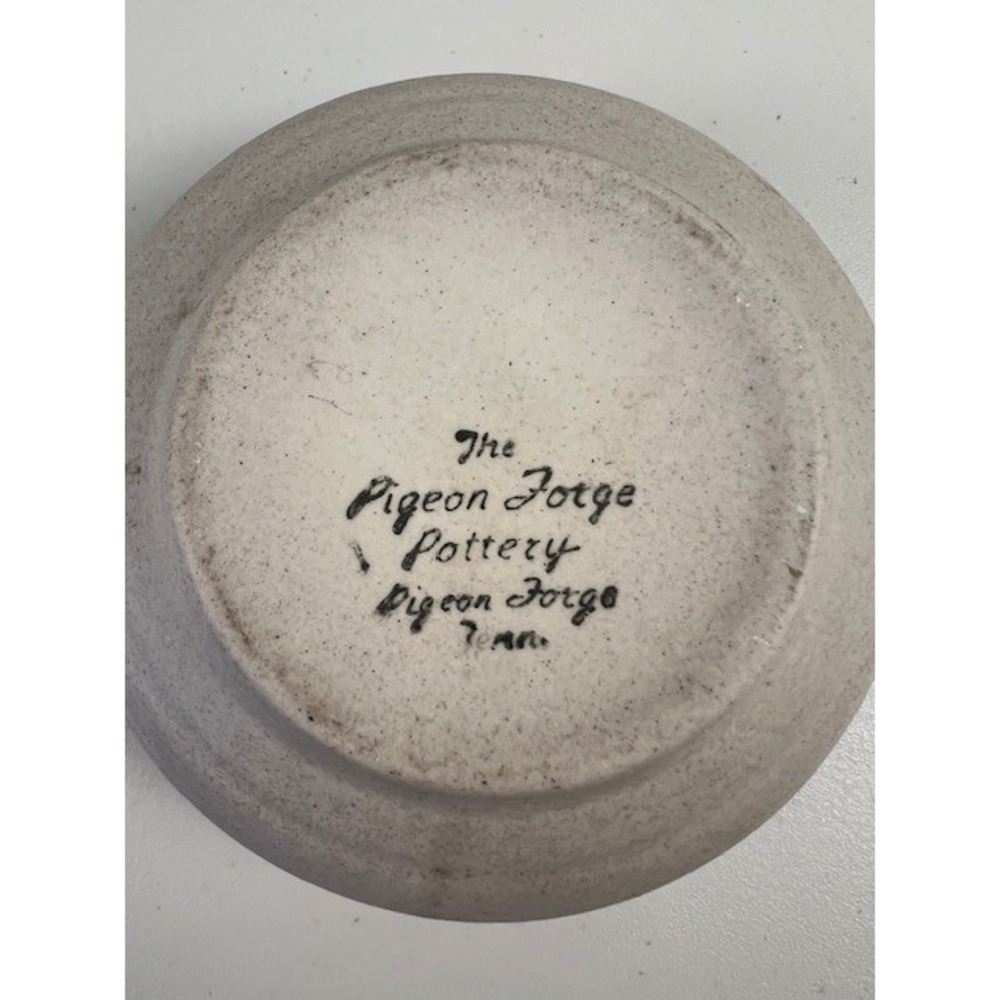 Pigeon Forge Pottery Dogwood Floral Round Bowl Tan Yellow Vintage Tennessee 4.5" - Picture 3 of 11
